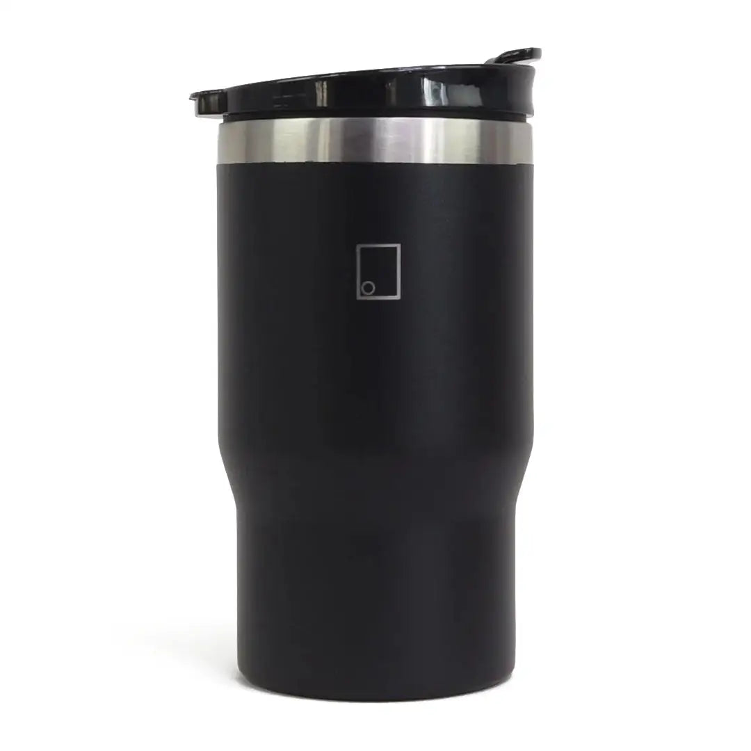 Sophos 14oz vacuum mug in black stainless steel with lid and handle