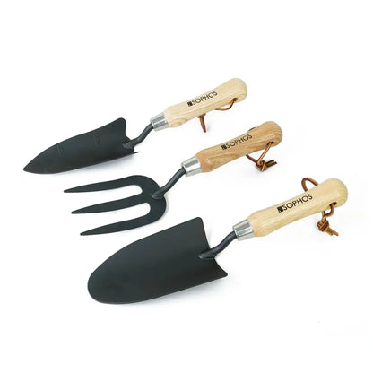 Sophos 3-piece garden hand tool set with wooden handles
