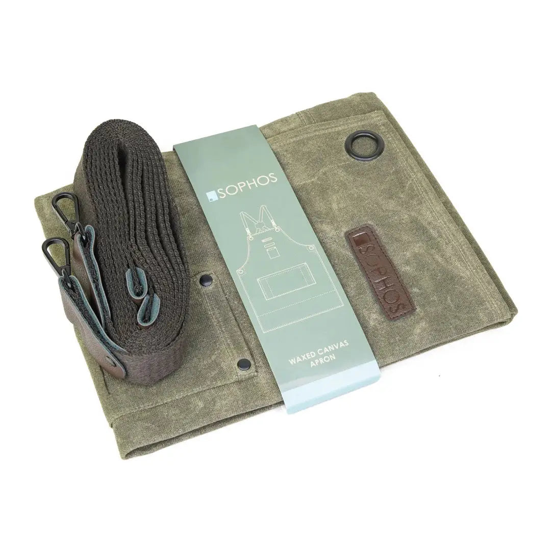 Sophos olive green canvas dog harness for hunting outdoors