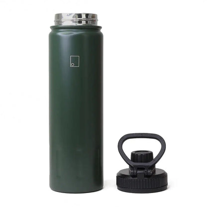 Green Sophos 650ml stainless steel bottle for hunting