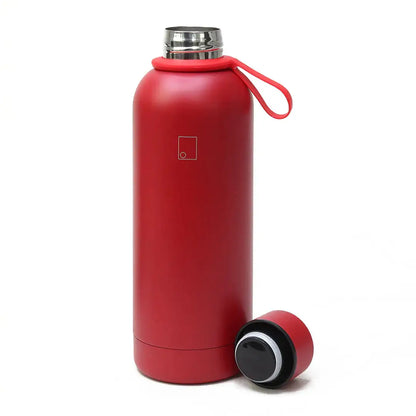 Red Sophos Vacuum Bottle 500ml with silicone sleeve