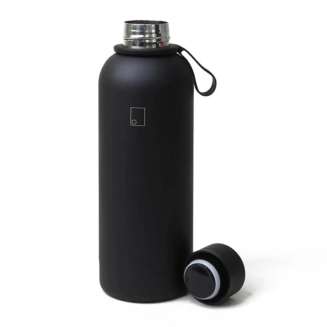 Sophos Vacuum Bottle 500ml black matte with steel top and handle