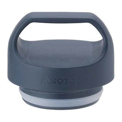 Gray water bottle cap with handle for Soto Aero Bottle 200ml, double-walled vacuum sealed