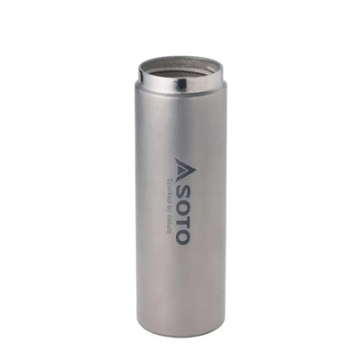 Soto Aero Bottle 300ml, sleek silver metal cylinder with an open top design