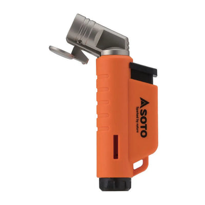 Orange and silver Soto Micro Torch Horizontal, the perfect compact micro torch for any task