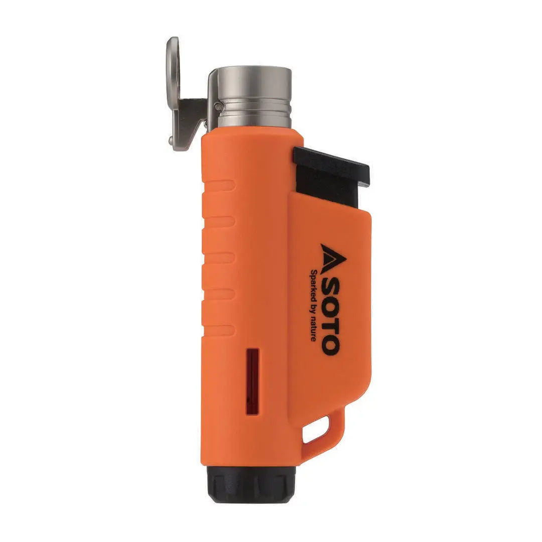 Orange and silver refillable lighter for the Soto Micro Torch Vertical