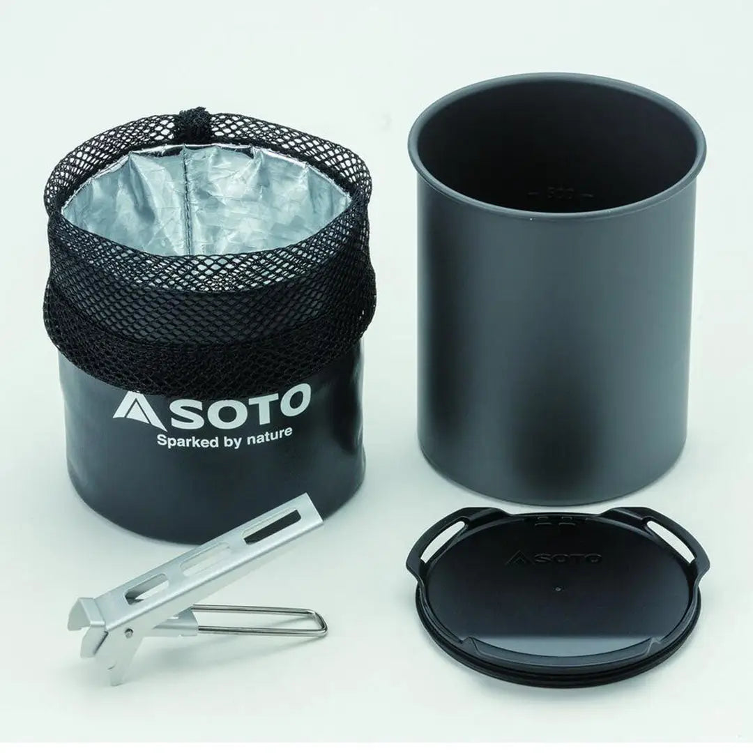 Soto Thermolite Pot set with hard anodized cookware and convenient storage pouch