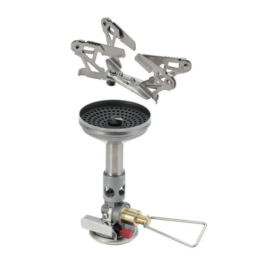 Silver Soto Windmaster camping stove with pot supports for any outdoor adventure