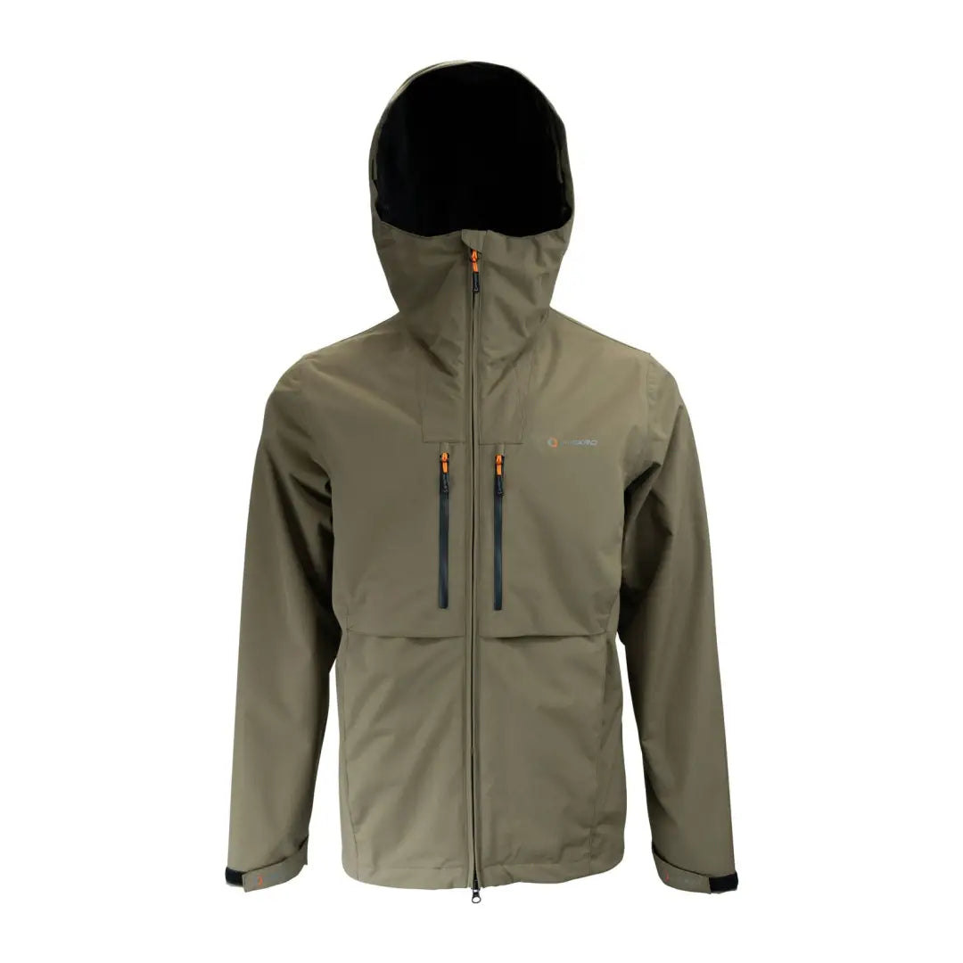 Olive green Speero Adara Jacket with zippered pockets and front closure for style