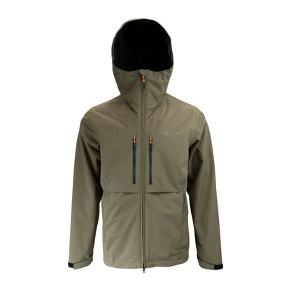 Olive green Speero Adara Jacket with zippered pockets and front closure for style