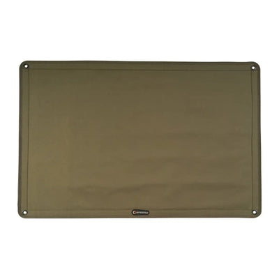 Olive green Speero Bivvy Mat with rounded corners and logo for cozy outdoor comfort