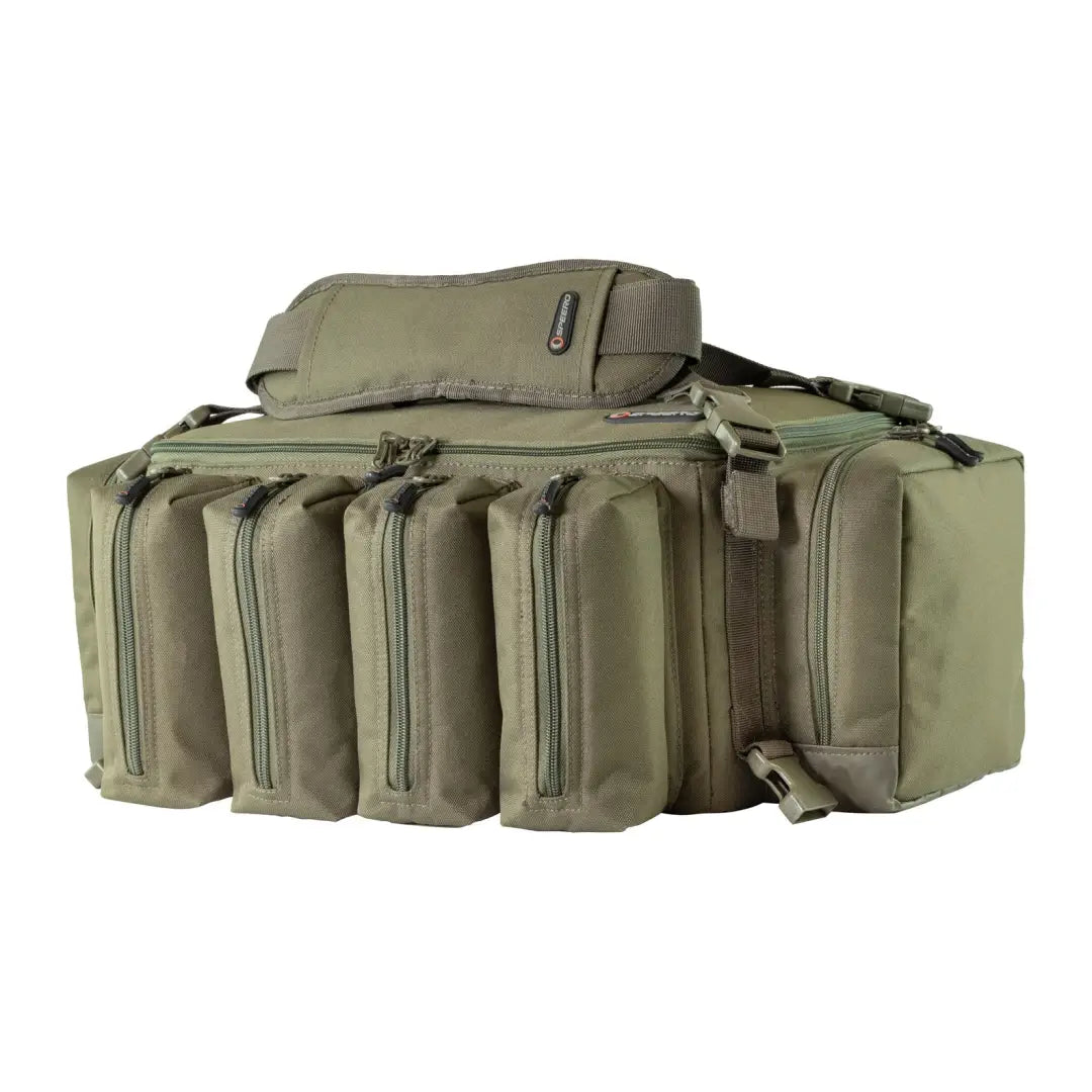 Fabo opbergdozen koeltas, kruk, draagriem, zwart, wit, groen