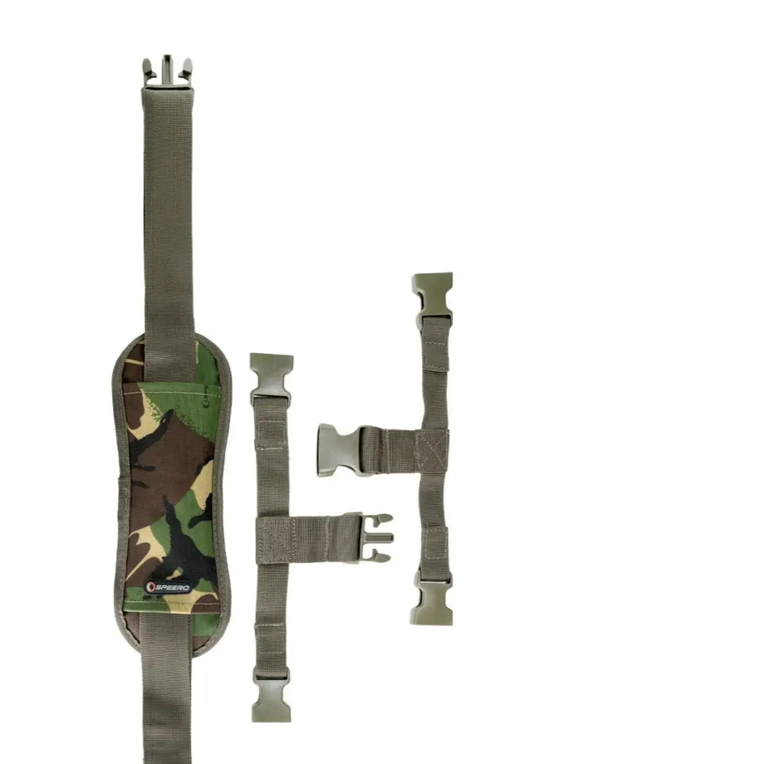Camouflage multipoint carry strap with adjustable buckles for the Speero Multipoint Carry