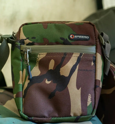 Camouflage shoulder bag from the Speero Valuables Bag collection, perfect for safekeeping