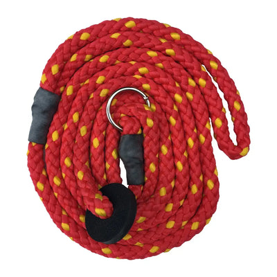 Red braided slip lead with yellow speckles and black end caps from Sporting Saint Gundog