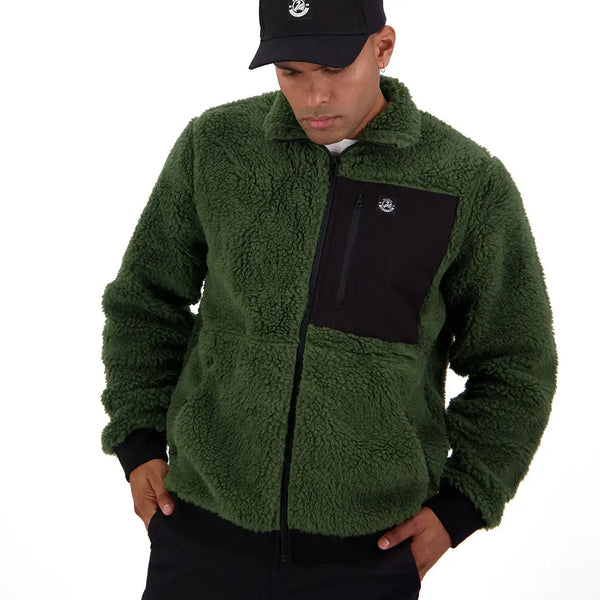 NieR Clothin 超ふわもこ ZIP OUTER BLACK×GREEN swanndri-churchill-v2-wool-