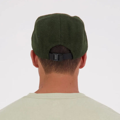 Dark green Swanndri Wentworth Valley V2 Wool Cap with black adjustable strap