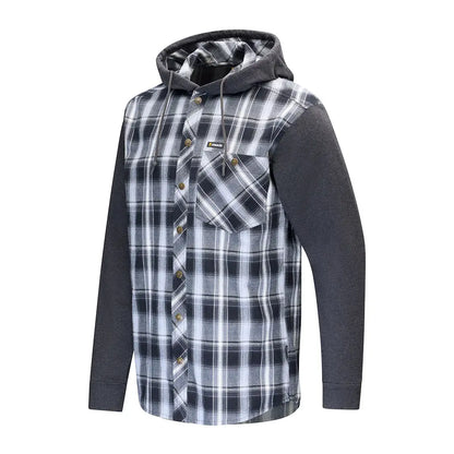 Swazi Apprentice Hooded Flannel Shirt with classic plaid design for casual style