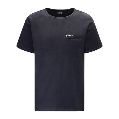 Dark Swazi Bushmans Tee with classic design and zippered chest pocket for casual wear