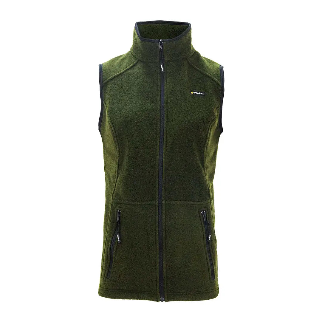 Dark olive green Swazi Catlin Womens Vest for outdoor country clothing and hunting trips