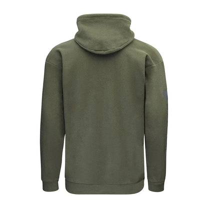 Olive green Clansman Hoodie in country clothing style perfect for hunting adventures