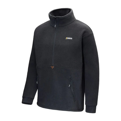 Black fleece quarter-zip pullover from Swazi Doughroaster Fleece collection