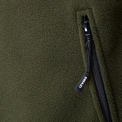 Green Swazi Doughroaster Fleece jacket with zipper for cozy outdoor wear
