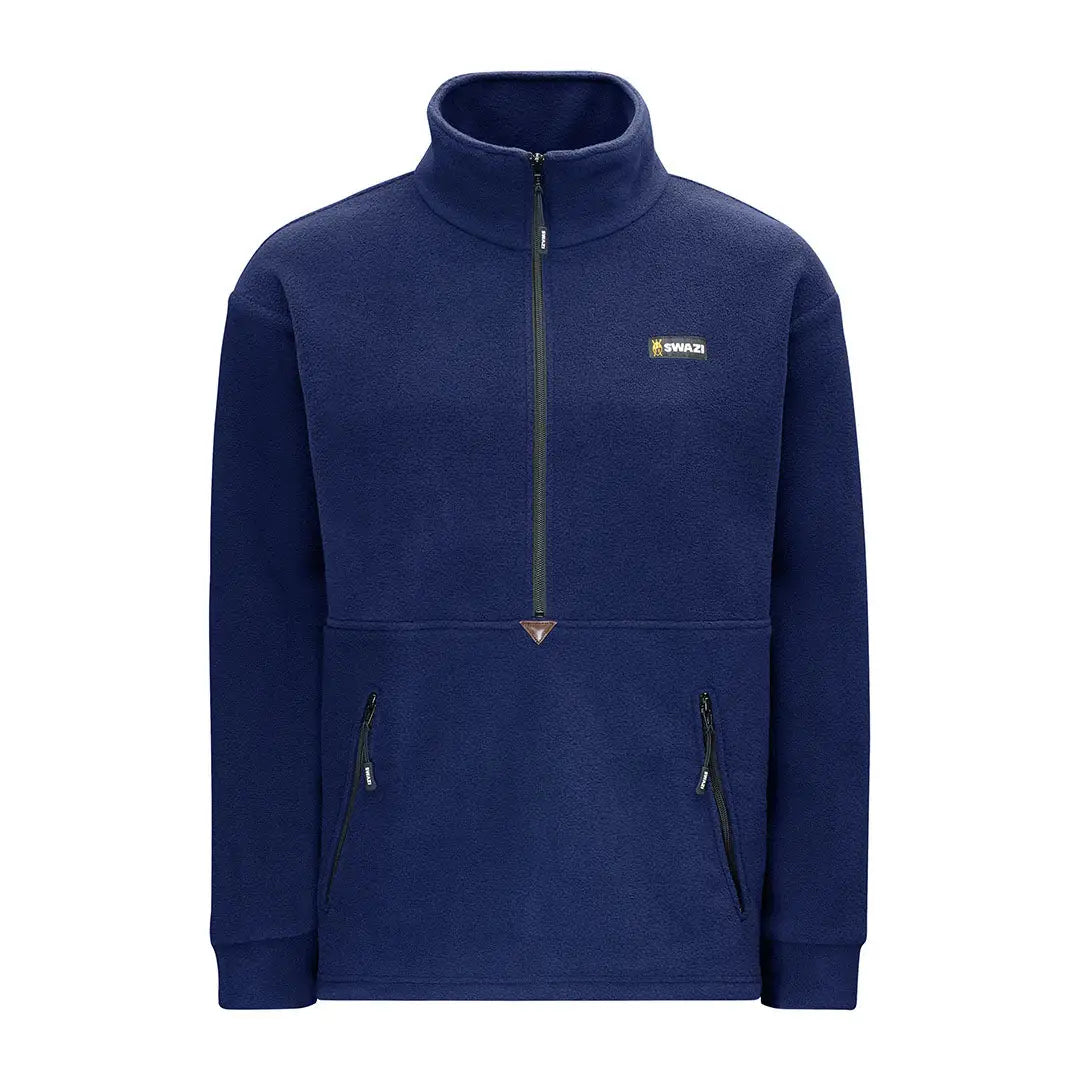 Navy blue Swazi Doughroaster Fleece half-zip pullover for comfy outdoor vibes