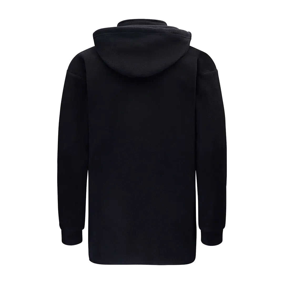 Black fleece hood with high collar from Swazi The Hood country clothing line