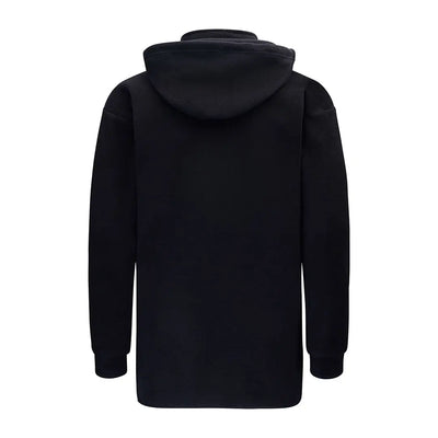 Black fleece hood with high collar from Swazi The Hood country clothing line