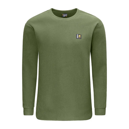 Olive green Swazi Long Sleeve Micro Top featuring long sleeve design