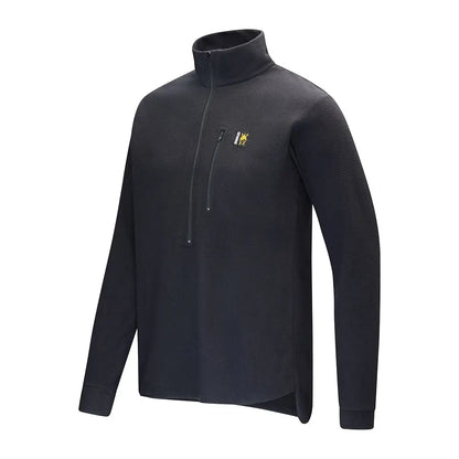 Black long-sleeved zip-up jacket from Swazi Micro Shirt collection, perfect micro shirt style