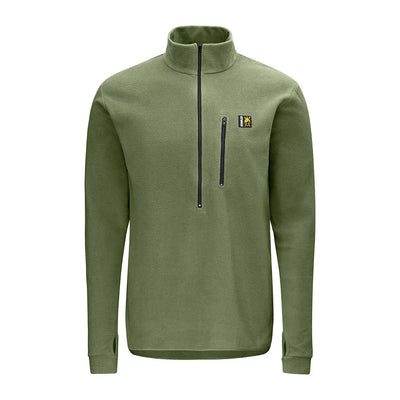 Olive green fleece pullover from Swazi Micro Shirt collection, perfect for casual wear