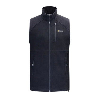 Black fleece vest with zipper, perfect Swazi Sherpa Vest or Sherpa Vest style