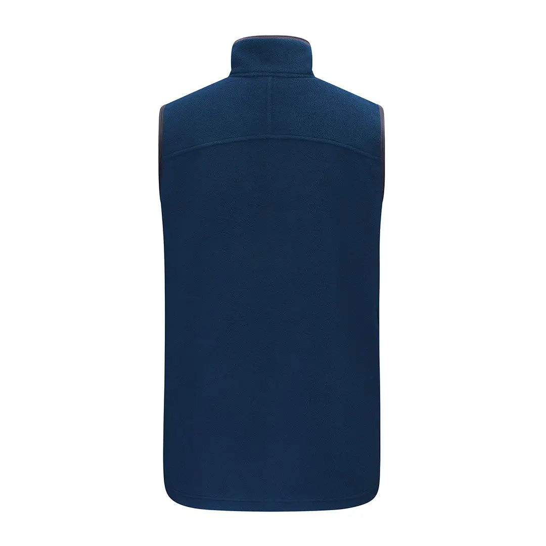 Navy blue Swazi Sherpa Vest with cozy fleece material perfect for colder days