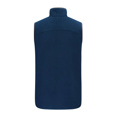 Navy blue Swazi Sherpa Vest with cozy fleece material perfect for colder days