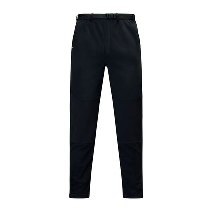 Black hiking pants made from aegis® chinook fabric and 210gsm microfleece for warmth