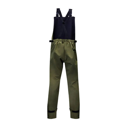 Olive green waterproof bib pants from Swazi Torrent Bib Overpants, perfect with Torrent Jacket
