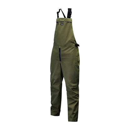 Olive green Swazi Torrent Bib Overpants waterproof trousers perfect for outdoor adventures