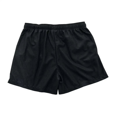 Black athletic shorts from Swazi Trojan Shorts perfect for sports and workouts