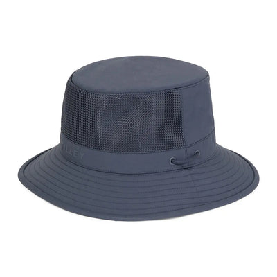 Gray Tilley LTM1 Airflo Bucket with airflo mesh panel and recycled nylon for breathability