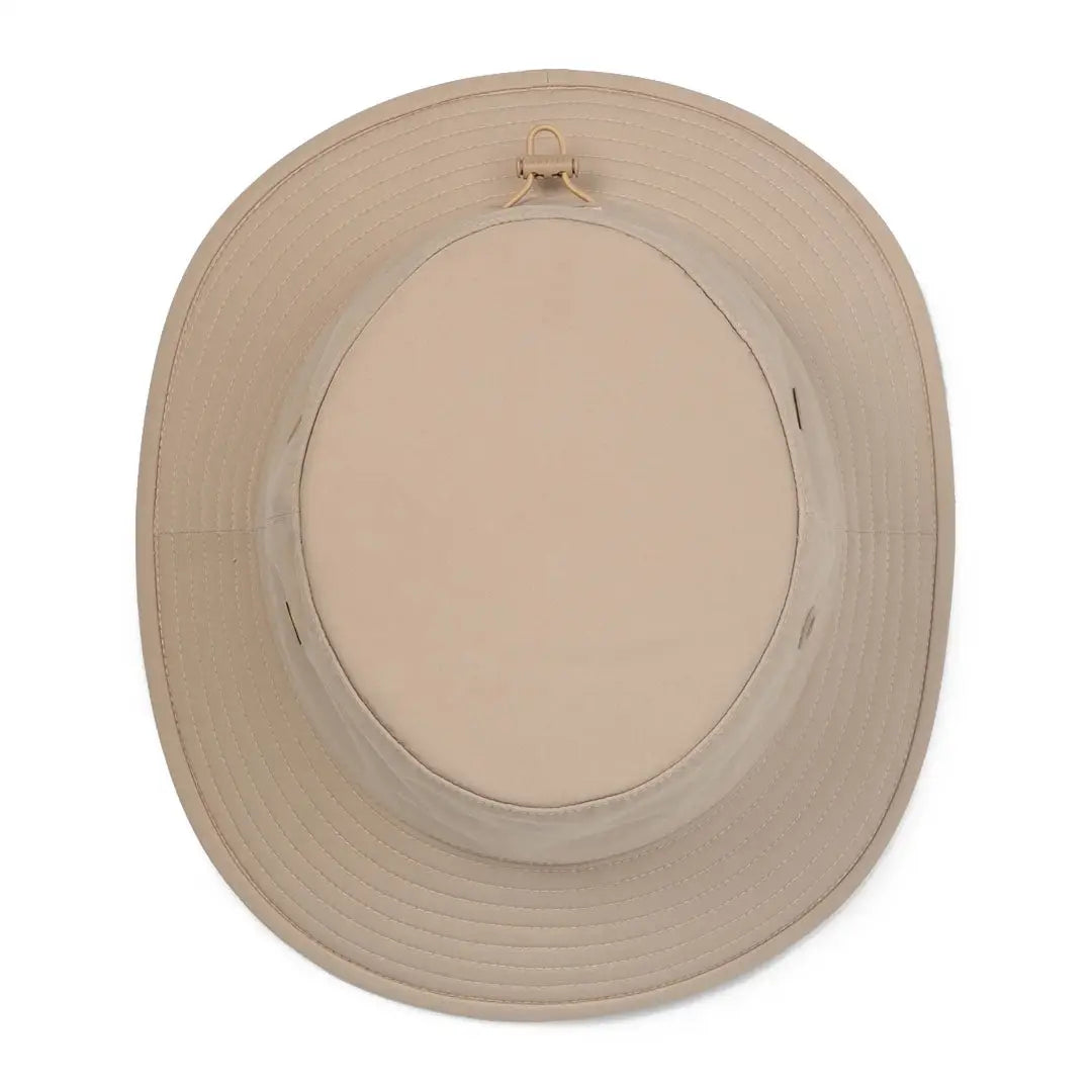 Beige sun hat from Tilley Logo Technical T1 Bucket for stylish outdoor adventures
