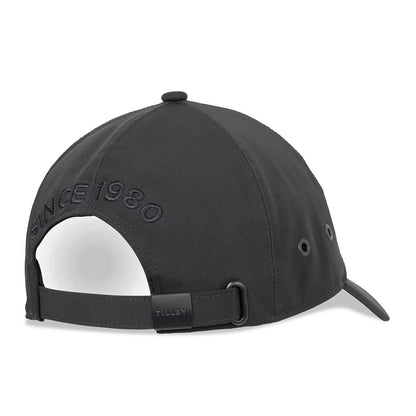 Black baseball cap from Tilley Tech Travel Cap, perfect for your outdoor adventures