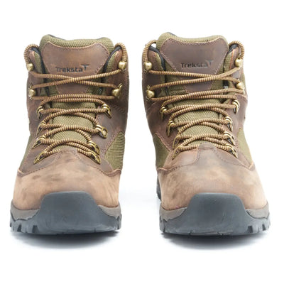 Rugged brown Treksta Warwick GTX hunting boots with thick soles and breathable lining