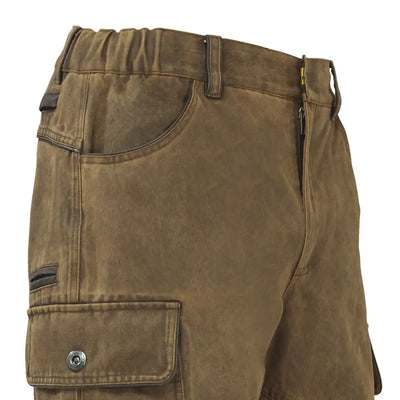 Rugged brown Verney Carron Fox cargo shorts with handy pockets for outdoor adventures