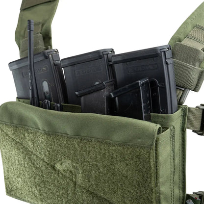 Military-style olive green ammo pouch for Viper VX Buckle Up Utility Rig, sleeves compatible