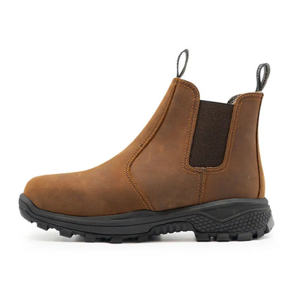 Xpert Heritage Rancher non-safety boot with brown leather, elastic sides, thick sole