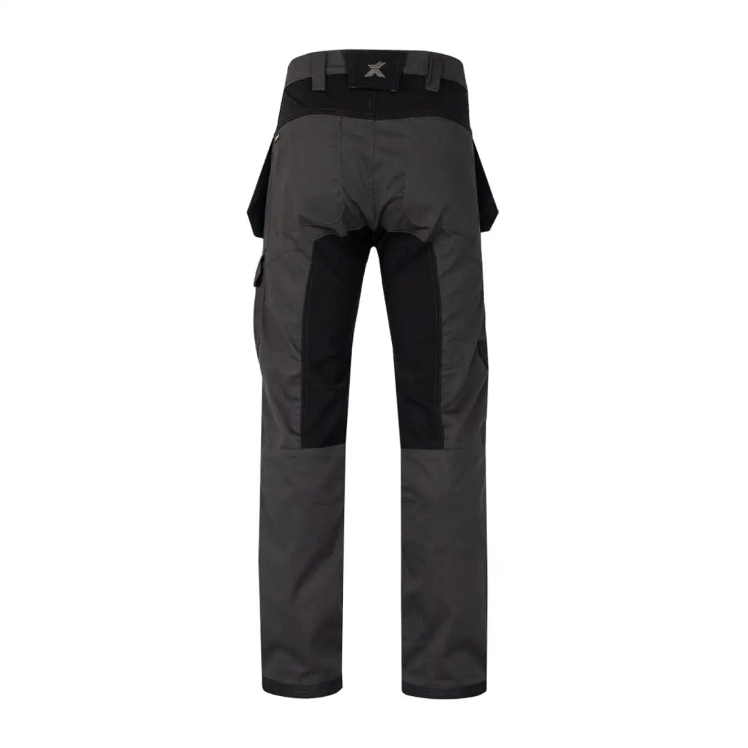 Men’s charcoal and black work trouser with suspenders from Xpert Pro Stretch+ for country clothing and hunting