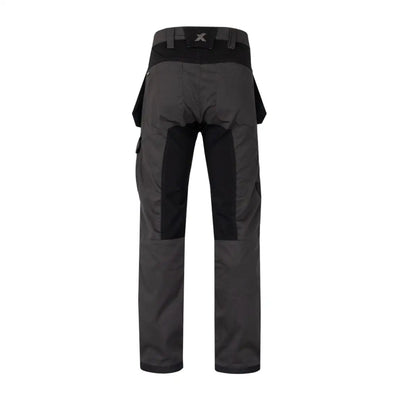 Men’s charcoal and black work trouser with suspenders from Xpert Pro Stretch+ for country clothing and hunting