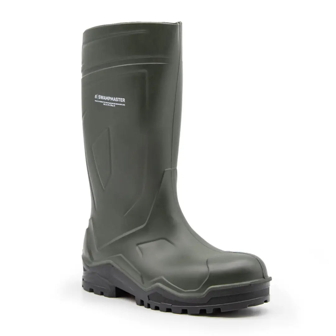 Dark green Xpert Swampmaster Pro work boot with reinforced toe and lug sole for hunting
